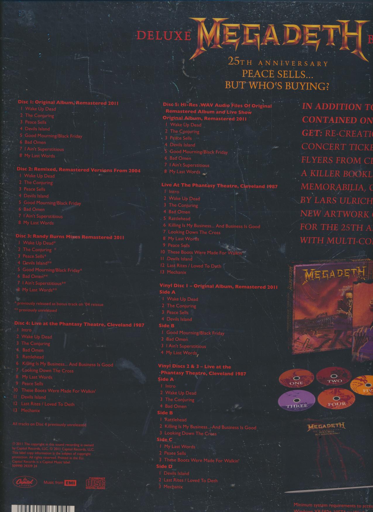 But　(5cd+3lp)　cd　obchod　Cd　Buying　☆　tvůj　dvd　SUPRSHOP　☆　Sells　Peace　Megadeth　Who's