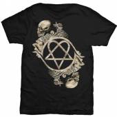 HIM =T-SHIRT=  - TR BONE SCULPTURE -S- BLACK