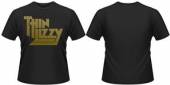 THIN LIZZY =T-SHIRT=  - TR METALLIC GOLD LOGO -S-