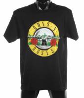 GUNS N' ROSES =T-SHIRT=  - TR LOGO -M- BLACK