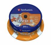 VERBATIM  - CD VERBATIM DVD-R 16X 25ER PRINT