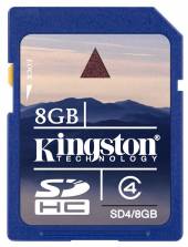 8GB Secure Digital SDHC Kingston - class 4 - suprshop.cz