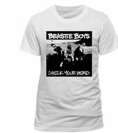 BEASTIE BOYS =T-SHIRT=  - TR CHECK YOUR.. -L- WHITE