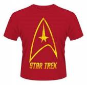 STAR TREK =T-SHIRT=  - TR BADGE LOGO (CHERRY) -S-