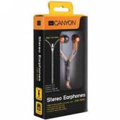  CANYON CNS-TEP1O, MODERNÉ SLÚCHADLÁ DO UŠÍ, ZIPSOVÝ ZAMOTANIU-ODOLNÝ KÁBEL, KOVOVÉ TELO, ORANŽOVÉ - supershop.sk