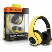  CANYON CNS-CHP3Y, ŠTÝLOVÉ SLÚCHADLÁ NA UŠI, SKLADACIE, INTEGROVANÝ MIKROFÓN, ŽLTÉ - supershop.sk