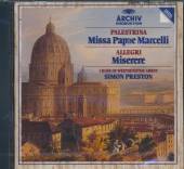 PALESTRINA/ALLEGRI  - CD MISSA PAPAE/MISERERE