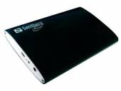  SANDBERG EXTERNÉ HDD BOX 2.5'', USB 2.0, SATA, HLINÍKOVÝ, ČIERNY - supershop.sk