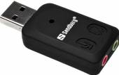  SANDBERG EXTERNÁ ZVUKOVÁ KARTA, USB > SOUND LINK, ČIERNA - supershop.sk
