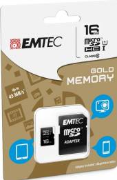  EMTEC MICRO SDHC KARTA 16GB CLASS 10 (45MB/S, 14MB/S) + ADAPTÉR SDHC - supershop.sk