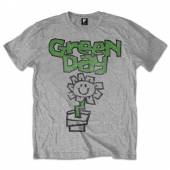 GREEN DAY =T-SHIRT=  - TR FLOWER POT -XL- GREY