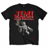 HENDRIX JIMI =T-SHIRT=  - TR BLOCK LOGO -L- BLACK