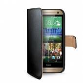  CELLY POUZDRO TYPU KNIHA WALLET HTC ONE MINI2, ČERNÉ - supershop.sk