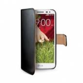  CELLY WALLY PUZDRO NA LG G2 MINI D620, PU KOŽA, ČIERNE - supershop.sk