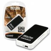  AXAGO N, ALL IN ONE, CRE-X1, EXTERNÁ ČÍTAČKA KARIET USB 2.0, 5-SLOT, WHITE - BLACK, BLISTER - supershop.sk