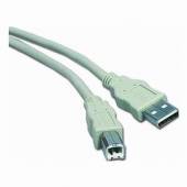  Kabel PremiumCord USB 2.0 A-B 2m, bílý/šedý - suprshop.cz