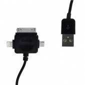 WE Datový kabel micro USB/iPhone4/5 100cm černý - suprshop.cz