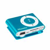 MP3 prehrávač modrý s čítačkou kariet, slúchadlá, Miniusb Ká - supershop.sk