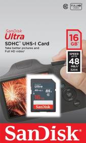  SANDISK SD card SDHC 16GB Ultra Class 10 UHS-I 48 MB/s - suprshop.cz