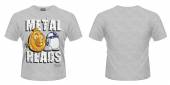 ANGRY BIRDS STAR WARS =T-SHIRT  - DO METAL HEADS -L- GREY