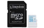  16GB microSDHC Kingston UHS-I U3 Action Card, 90R/45W + SD Adapter - suprshop.cz