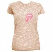 ROLLING STONES =T-SHIRT=  - TR TONGUES ALL OVER SAND-XL-
