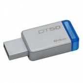  Flashdisk Kingston DT50 64GB, USB 3.0, kovová modrá - suprshop.cz