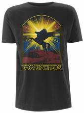 FOO FIGHTERS =T-SHIRT=  - TR WINGED HORSE -M- BLACK