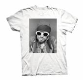 COBAIN KURT =T-SHIRT=  - TR SUNGLASSES -L- WHITE