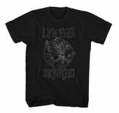 LYNYRD SKYNYRD =T-SHIRT=  - TR EAGLE GUITAR 73 -L- BLACK