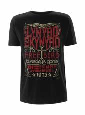 LYNYRD SKYNYRD =T-SHIRT=  - TR FREEBIRD 1973 HITS -L- /BLACK