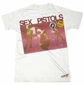 SEX PISTOLS =T-SHIRT=  - TR BADGES -L- WHITE