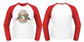 AC/DC =T-SHIRT=  - TR HIGH VOLTAGE -L- BASEBALL WHITE/RED