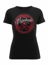 NICKELBACK =T-SHIRT=  - TR PINK LOGO CIRCLE -L-