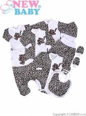  9-dílná souprava do porodnice New Baby Leopardík růžová Růžová 56 (0-3m) - suprshop.cz