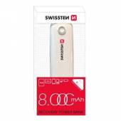  VARIOUS SWISSTEN, POWER BANK, LI-ION, 8000MAH, NABÍJANIE MOBILNÝCH TELEFÓNOV A IN., 1XKONEKTOR, BIELY - supershop.sk