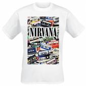 NIRVANA =T-SHIRT=  - TR CASSETTES -WHITE-