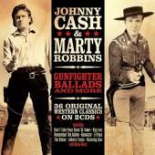 CASH JOHNNY & MARTY  - 2xCD GUNFIGHTER BALLADS & MORE