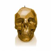 CANDLES  - CANDLE LARGE LOW POLY SKULL - GOLD