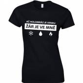  TRIKO ZAR JE VE MNE/DAMSKE /CERNE - suprshop.cz