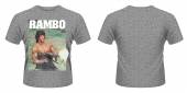 MOVIE =T-SHIRT=  - TR RAMBO:GUN -S- GREY