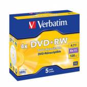  VERBATIM DVD+RW 4,7 GB 5ER JC - supershop.sk