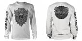 AMON AMARTH  - LS GREY SKULL (WHITE) [velkost XXL]