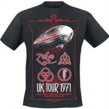 LED ZEPPELIN =T-SHIRT=  - TR UK TOUR '71 -MEN-.. -L-