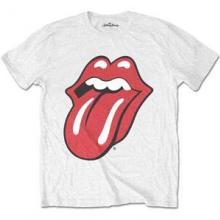 ROLLING STONES =T-SHIRT=  - TR CLASSIC TONGUE -WHITE-