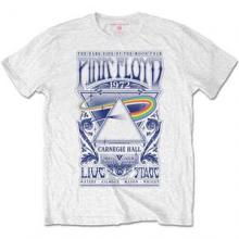 PINK FLOYD =T-SHIRT=  - TR CARNEGIE HALL POSTER -WHITE-