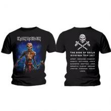 IRON MAIDEN =T-SHIRT=  - TR AXE EDDIE BOS EURO TOUR BLACK T-SHIRT