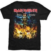 IRON MAIDEN =T-SHIRT=  - TR HOLY SMOKE BLACK T-SHIRT