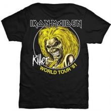 IRON MAIDEN =T-SHIRT=  - TR KILLERS WORLD TOUR 81 -M- BLACK