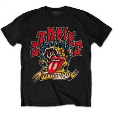 ROLLING STONES =T-SHIRT=  - TR TATTOO YOU BLUE FLAMES
